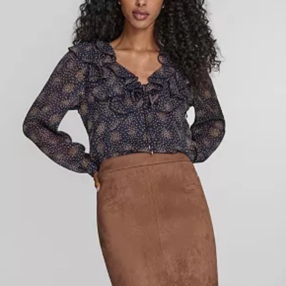 Tommy Hilfiger | Posy ruffle long sleeve blouse. NWOT